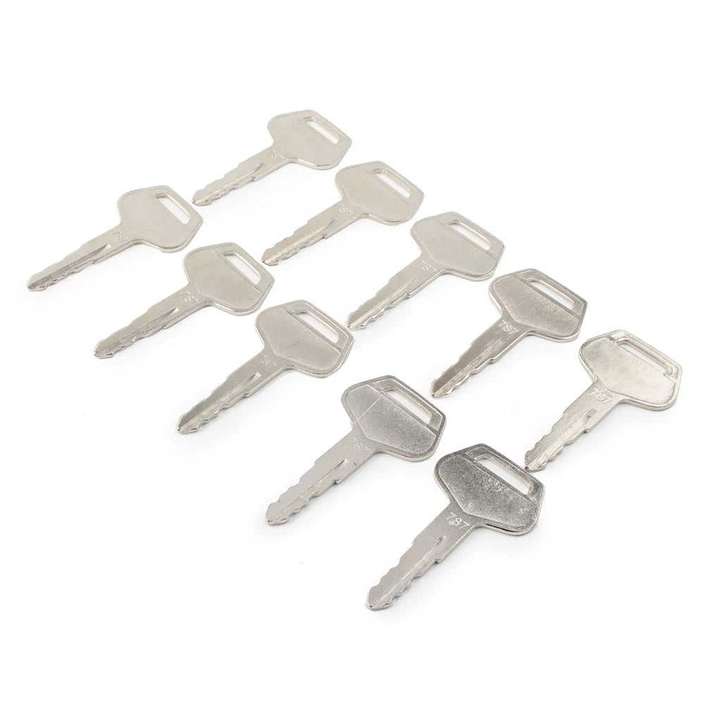 10PCS Ignition Keys for Komatsu Excavator Dozer Loader (#787, #TR261434)