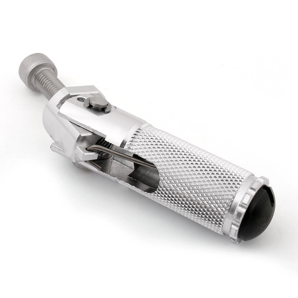 Folding Foot Pegs Rear Set for Universal Motorcycle (Silver T9)