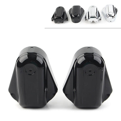 2X Rear Axle Cover Swingarm Caps for Harley Softail (2008–2017) Black/Chrome