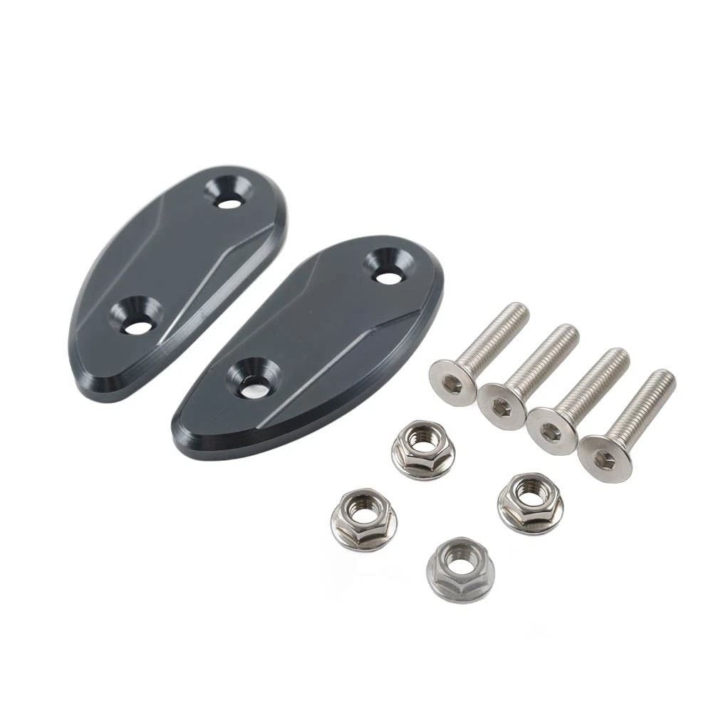 Titanium Rearview Mirror Block Off Base Plates for Honda CBR1000RR (2008–2017)