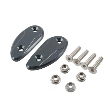 Titanium Rearview Mirror Block Off Base Plates for Honda CBR1000RR (2008–2017)