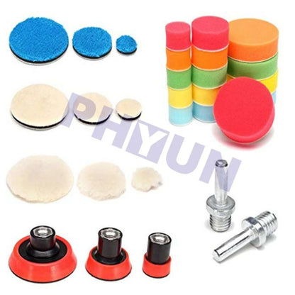 29Pcs Polishing Pad Kit Buffing Wool Sponge Pads + M14 Wheel for