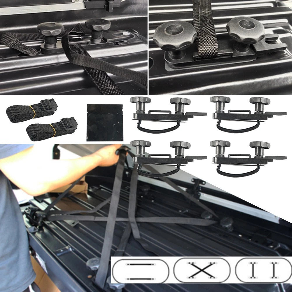 Set of 4 U-Bolt Clamps for Car Van Fitting (Outdoor Adventures)