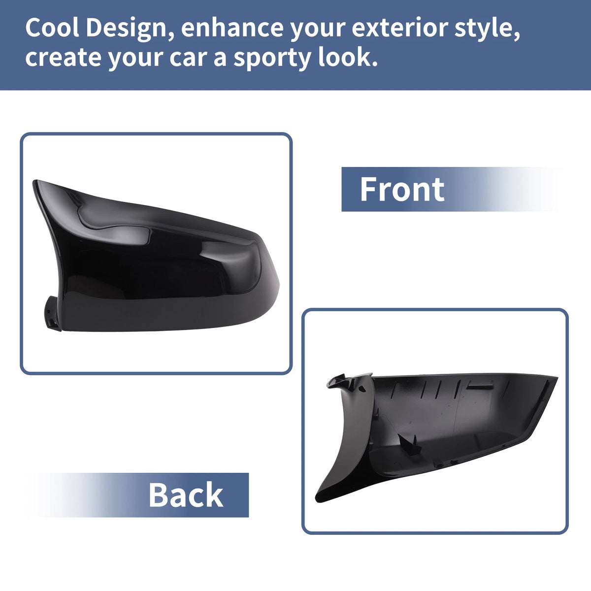 Set of 2 Rearview Mirror Cover Caps for BMW 5 Series E60 E61 (2008–2010)