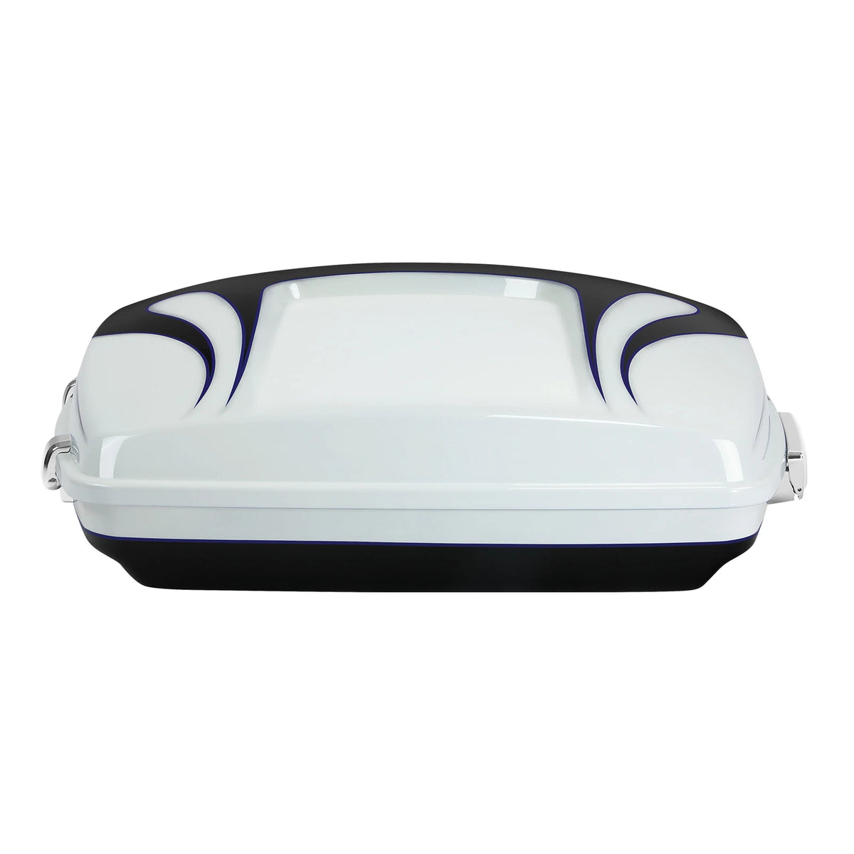 Razor Trunk for Harley Touring (2014–2023) White Amethyst Black Licorice Flames
