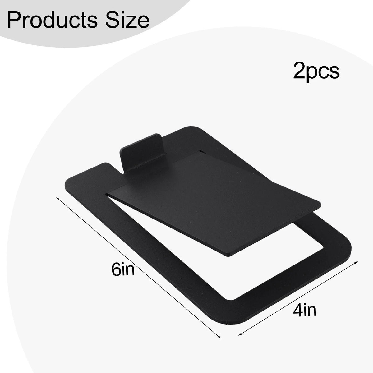 2X Metal Speaker Stands for Secure Placement (Black)
