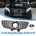 Front Upper Bumper Grille for Mercedes-Benz V-Class (2020) Chrome Silver Tone