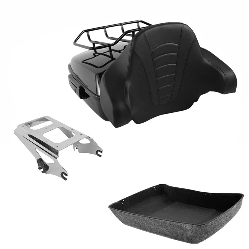 Chopped Trunk Backrest Mount Rack for Harley Touring (2009–2013)