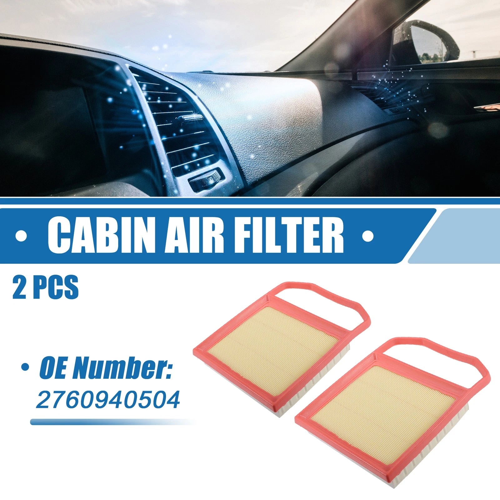 Cabin Air Filter Set Replacement for Mercedes-Benz C400 (2015–2019)