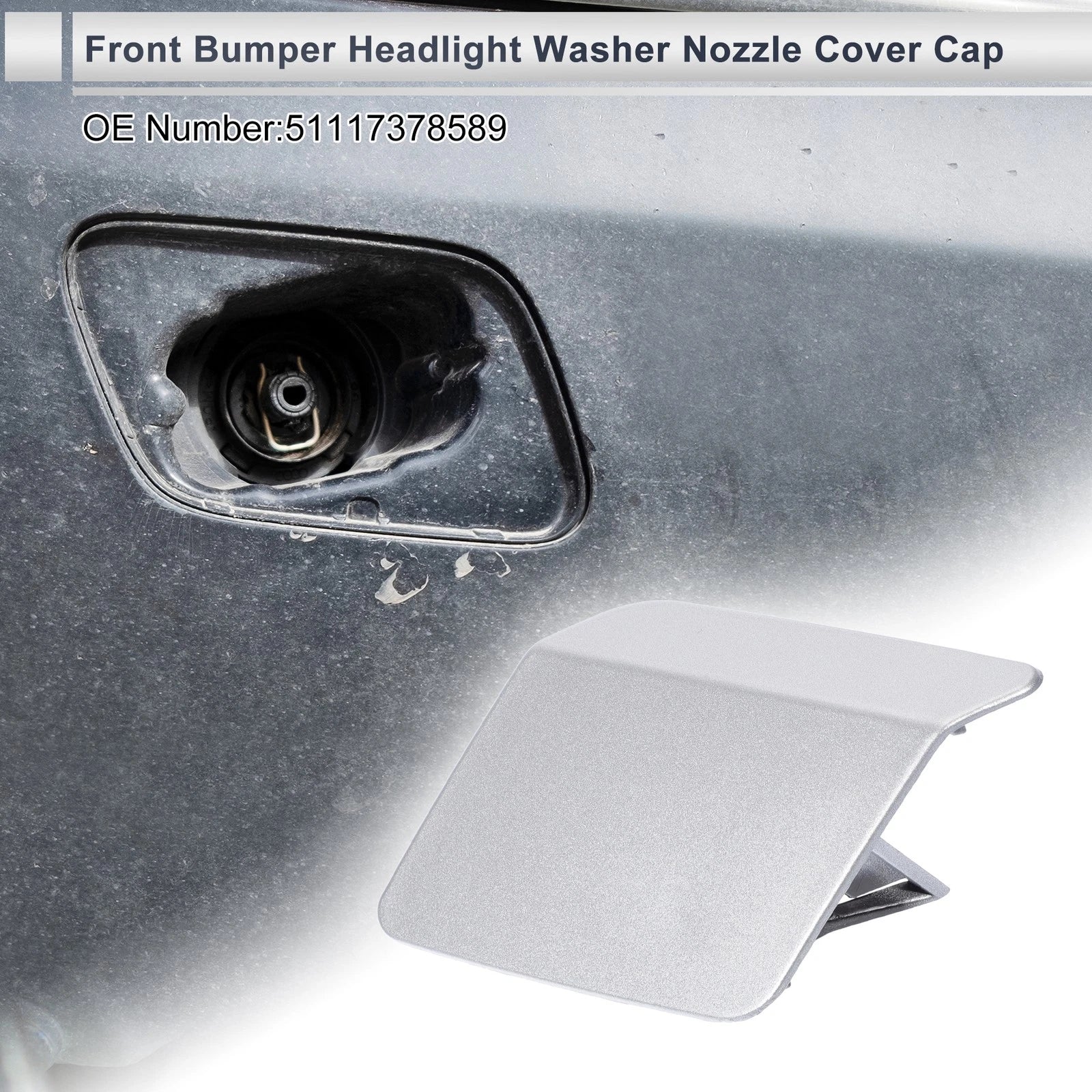 Front Left Headlight Washer Nozzle Cover Cap for BMW X5 (2000–2006)