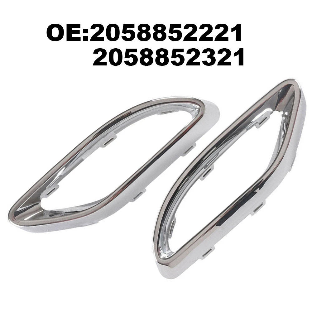 2X Exhaust Pipe Trim for Mercedes W205 (2015–2020) - Electroplating Finish