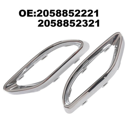 2X Exhaust Pipe Trim for Mercedes W205 (2015–2020) - Electroplating Finish