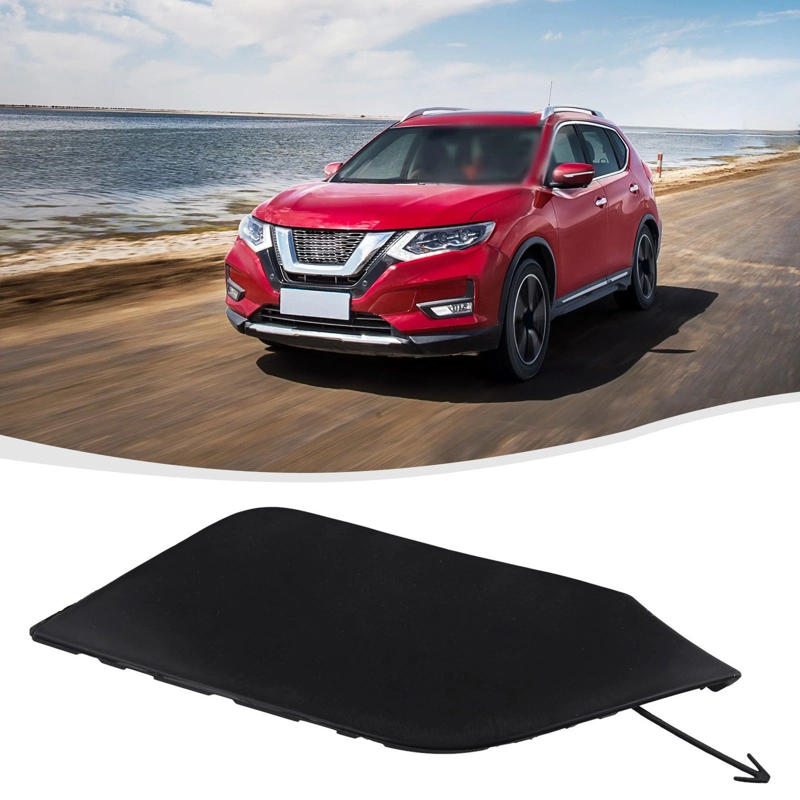 Front Bumper Trailer Hitch Cap for Nissan XTrail (2016–2018)