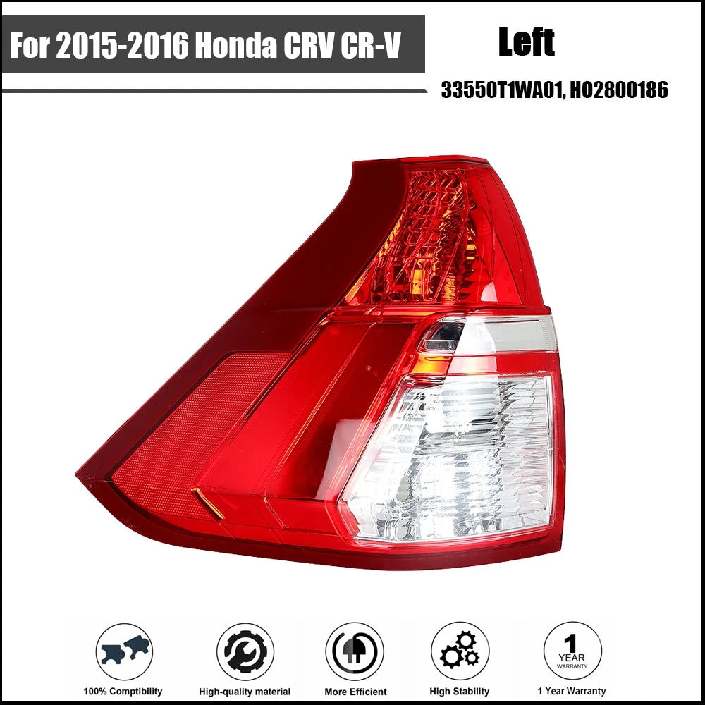 Left Halogen Red Brake Tail Light for Honda CR-V (2015–2016)