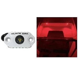 Black Oak MAL-R Rock Accent Light for Universal Applications (Red, White Housing)