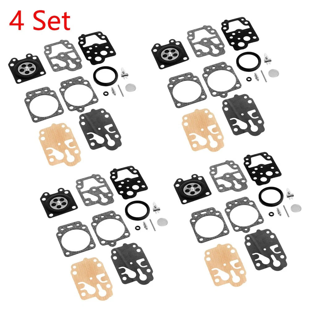 Set of 4 Carburetor Repair Kits for Honda GX25 GX35 (WALBRO K20-WYJ D20-WYJ K10-WYB)