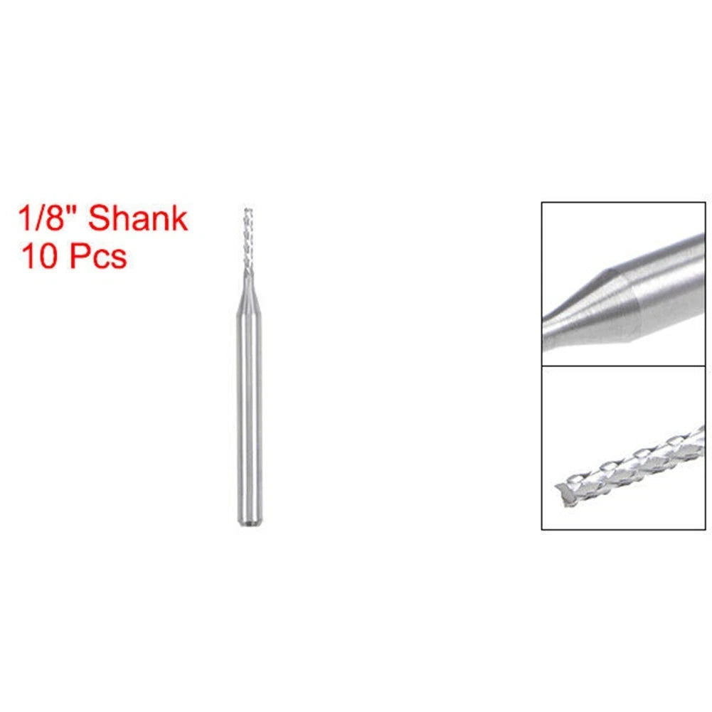 CNC Engraving Tool Set of 10 with 1-2mm Cutting Diameter