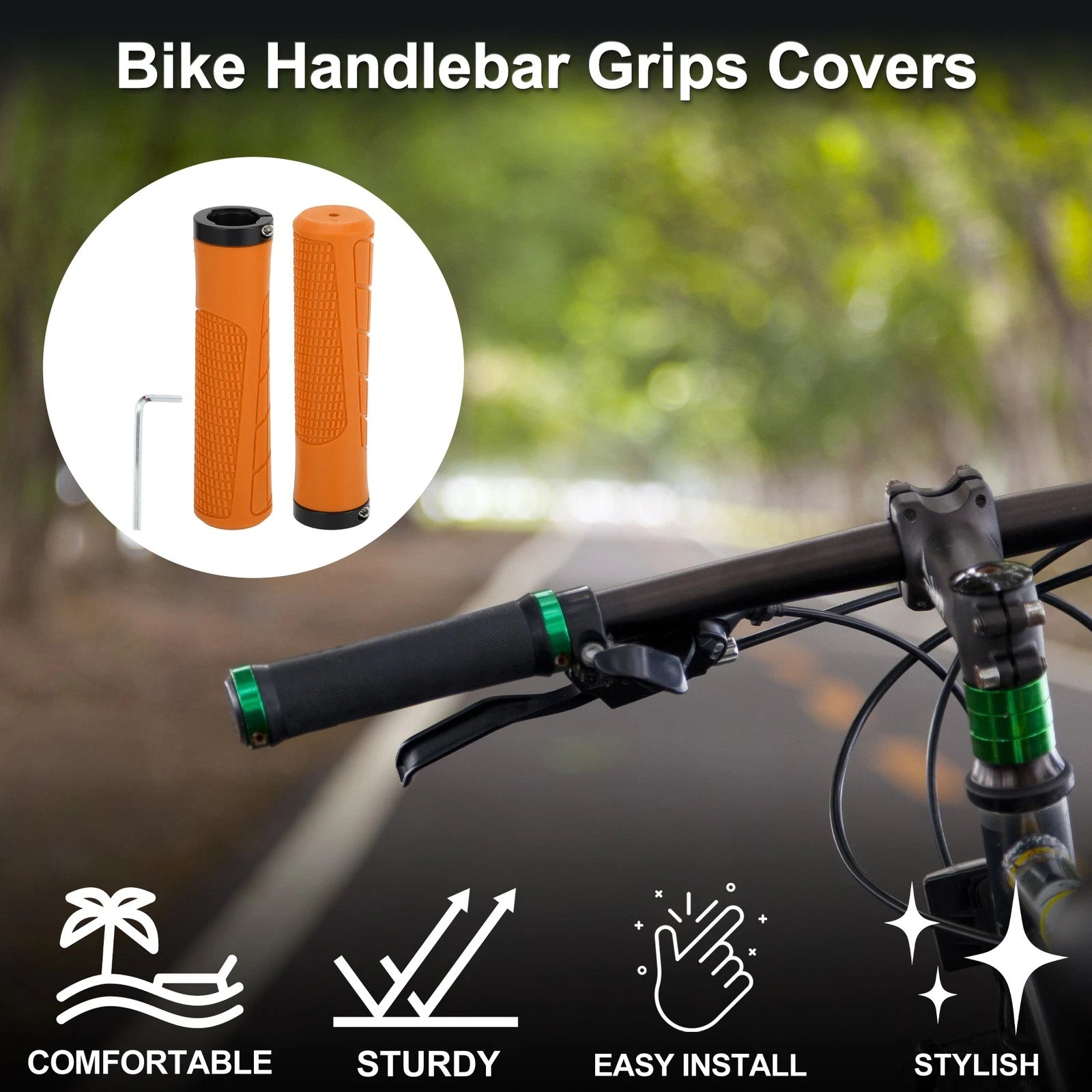 Bike Handlebar Grips 135mm Replacement Soft End Covers for MTB Pair (1)