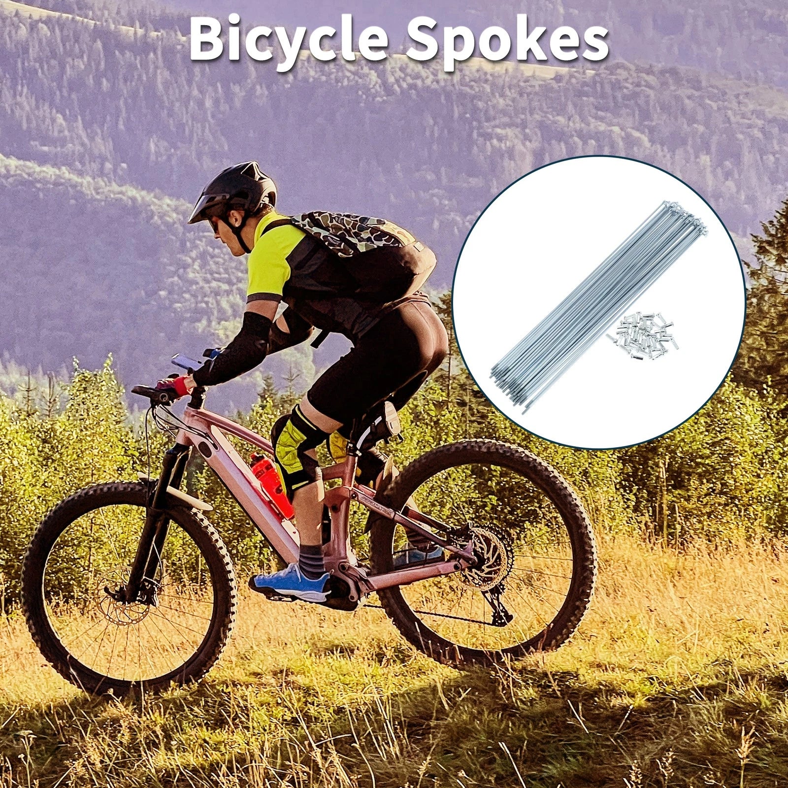 Bicycle Spokes Nipple Set 45 Steel Galvanized 13G 269mm Universal (1 Set)