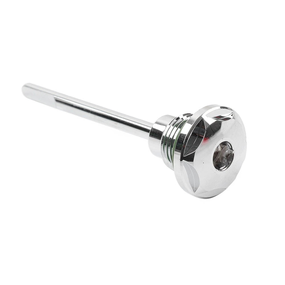 Chrome Dipstick Transmission Oil Fill Plug for Harley Dyna Softail Touring