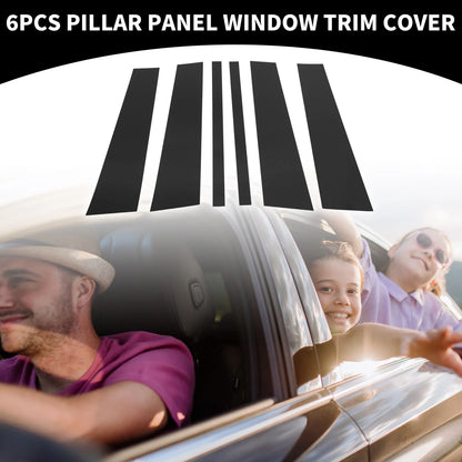 6 Pcs Window Trim Cover for Land Rover Range Rover Sport (2006–2013) Black