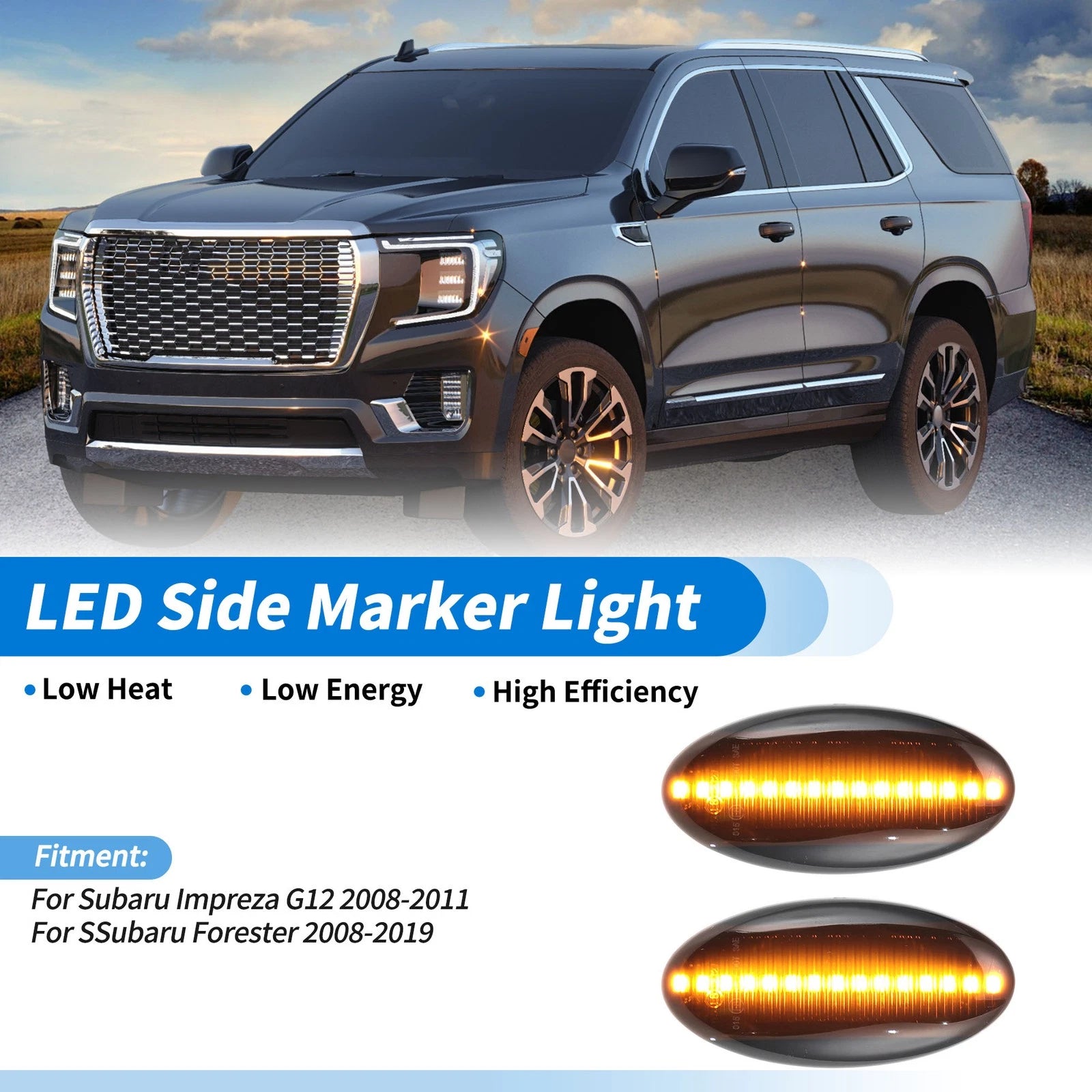 LED Side Fender Marker Light for Subaru Impreza G12 (2008–2011) 2 Pack