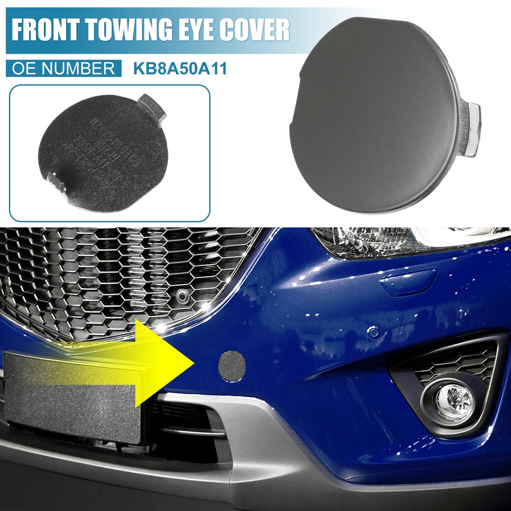 Front Bumper Tow Hook Cover Hole Eye Cap for Mazda CX-5 (2017–2021)
