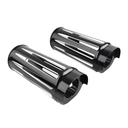 2" Extended Fork Slider Cover Black & Chrome for Harley Touring (2014–2023)