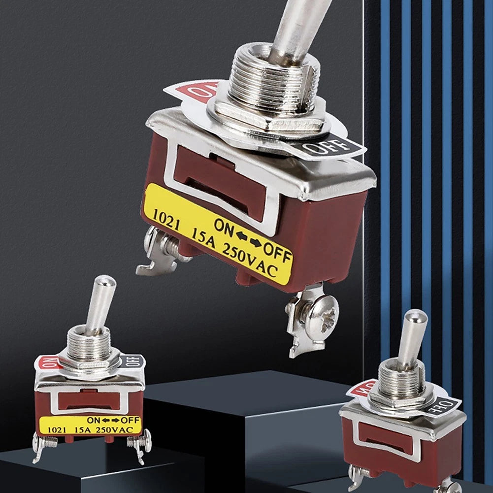 Toggle Switch SPST 15A 250V 2 Pin Self Locking ETEN1021