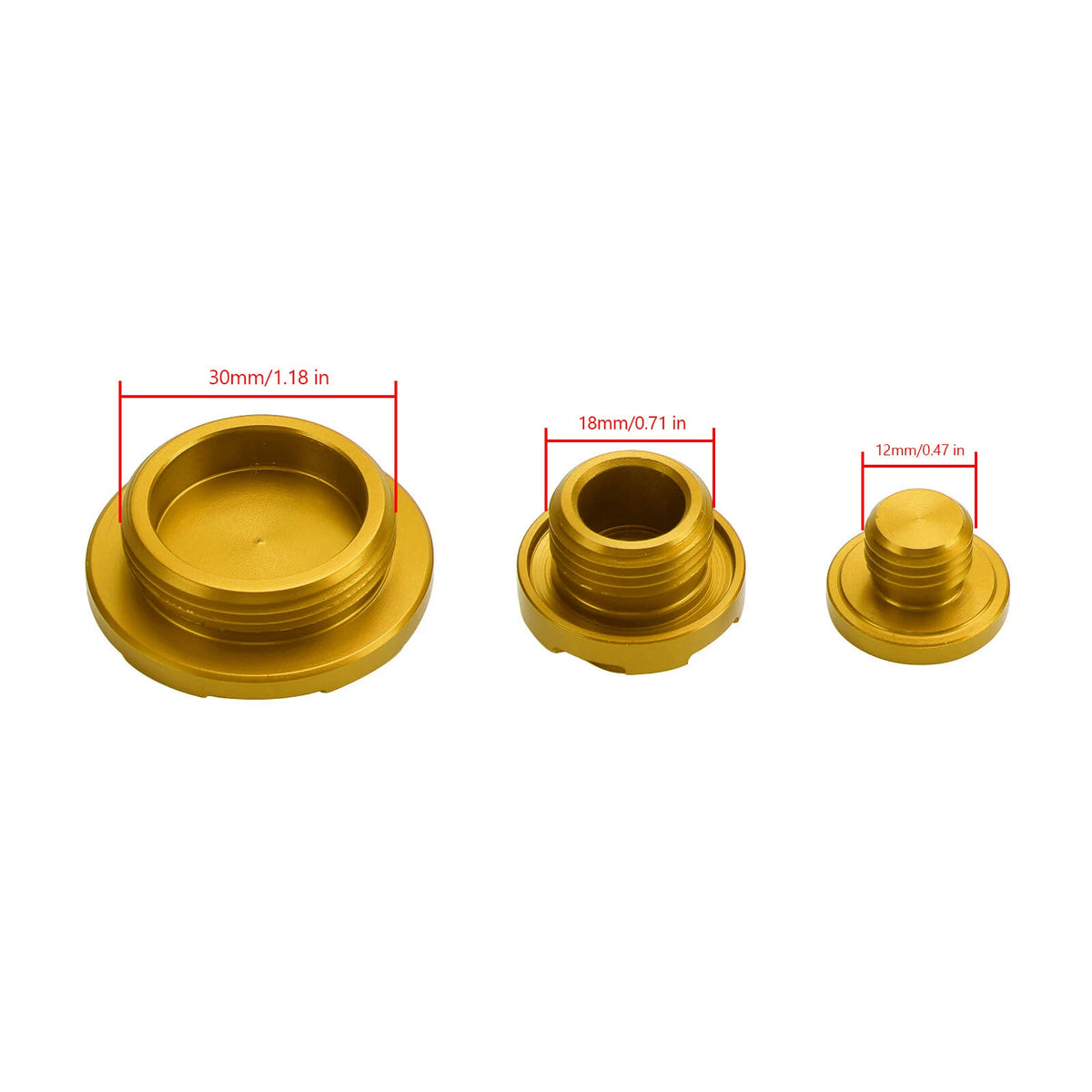 Gold Billet Engine Plug Kit for Kawasaki KX250 KX250F KX450 KX450F (2009–2020)