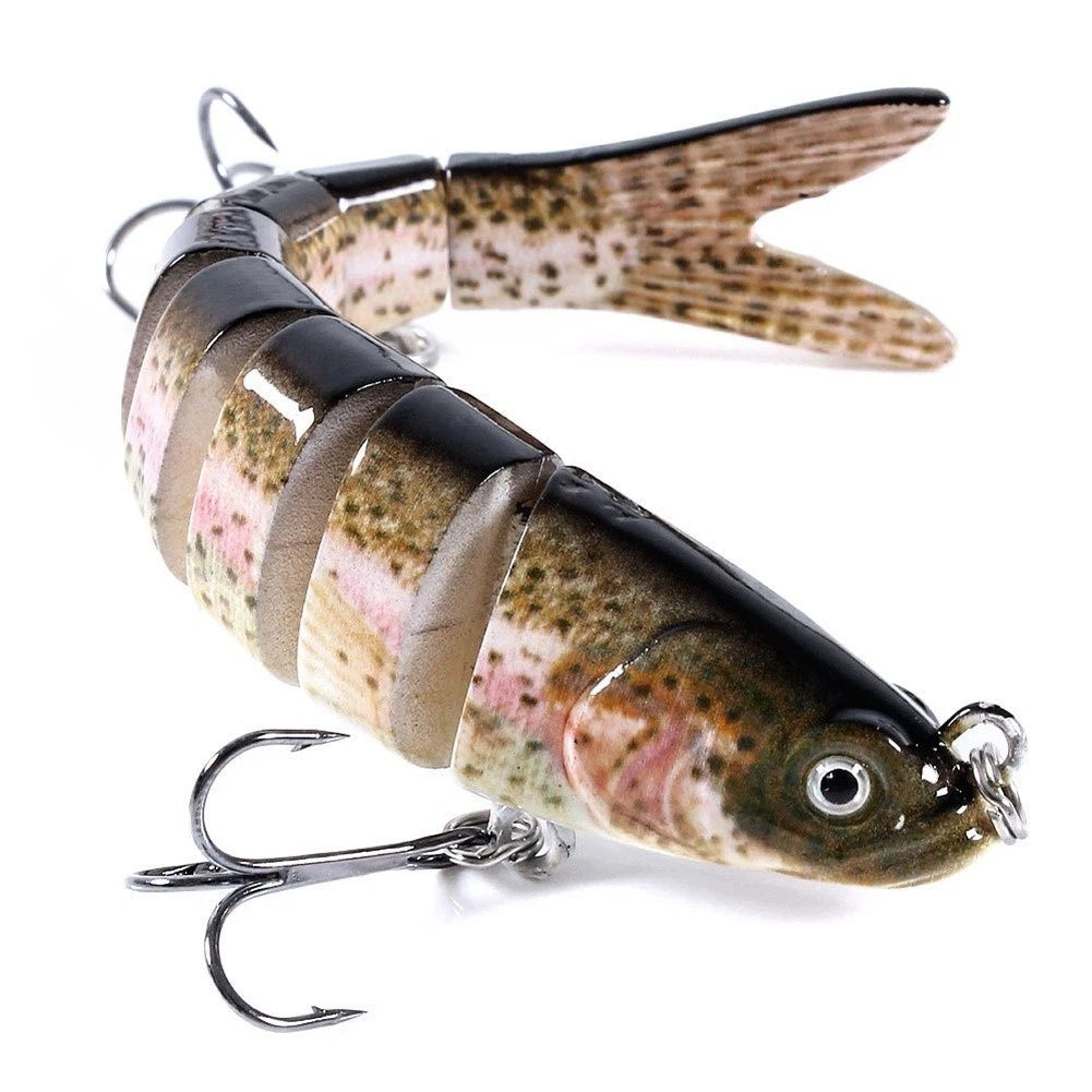 8 Section Multi Jointed Hard Plastic Lure for Freshwater Use