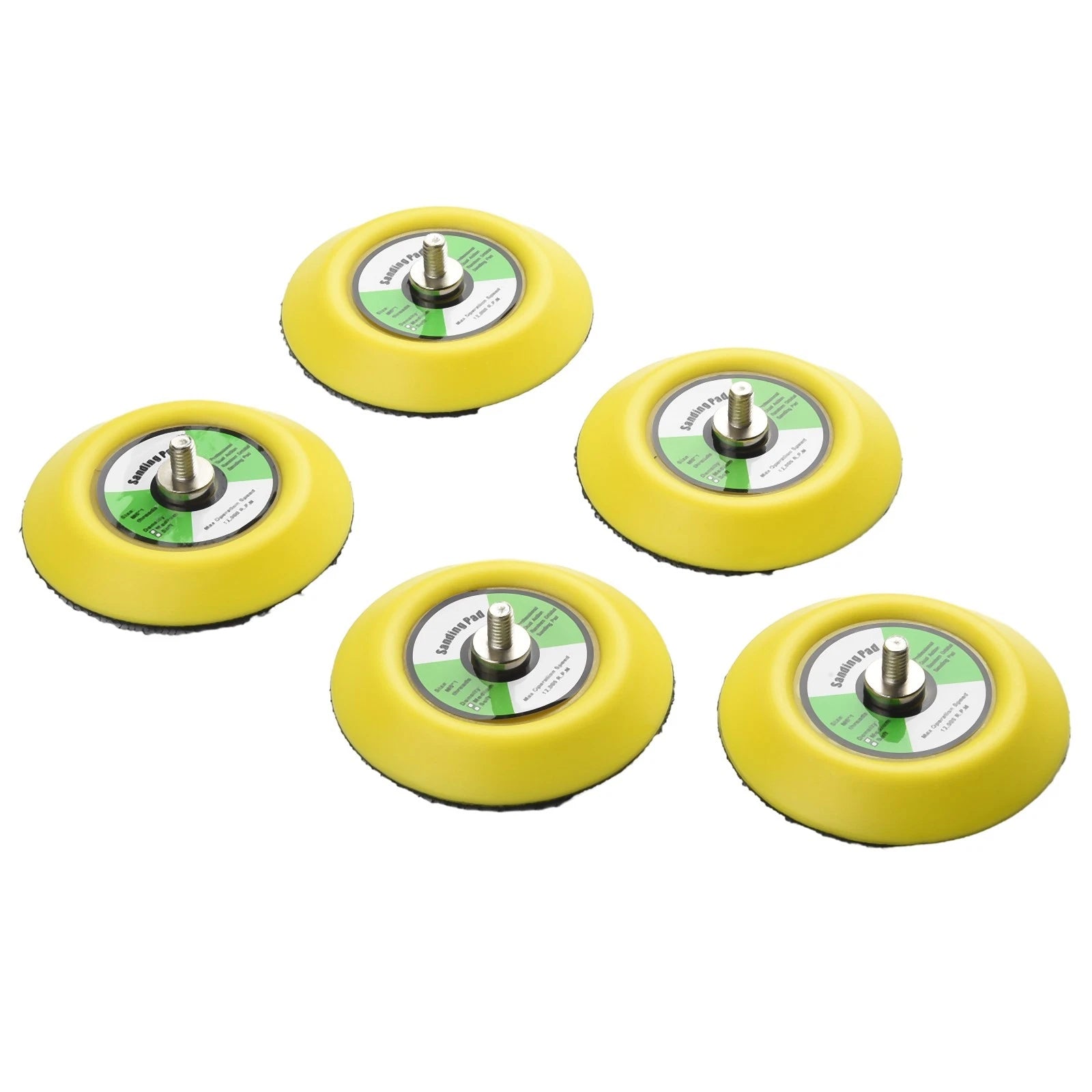 5 Pc 3 Inch Sanding Polishing Backing Pad M6 Thread for Air Sander