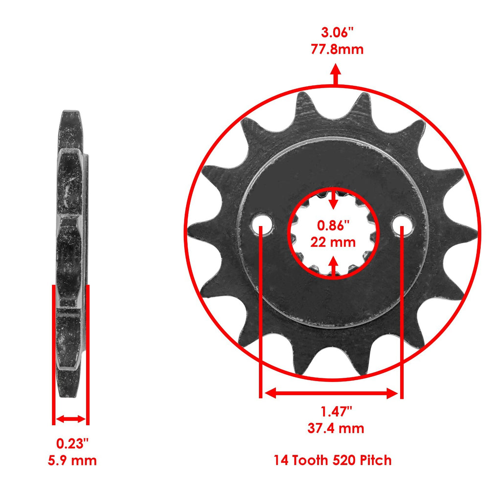 Drive Chain and Sprocket Kit Replacement for Suzuki LTR450 Quadracer (2006–2009)