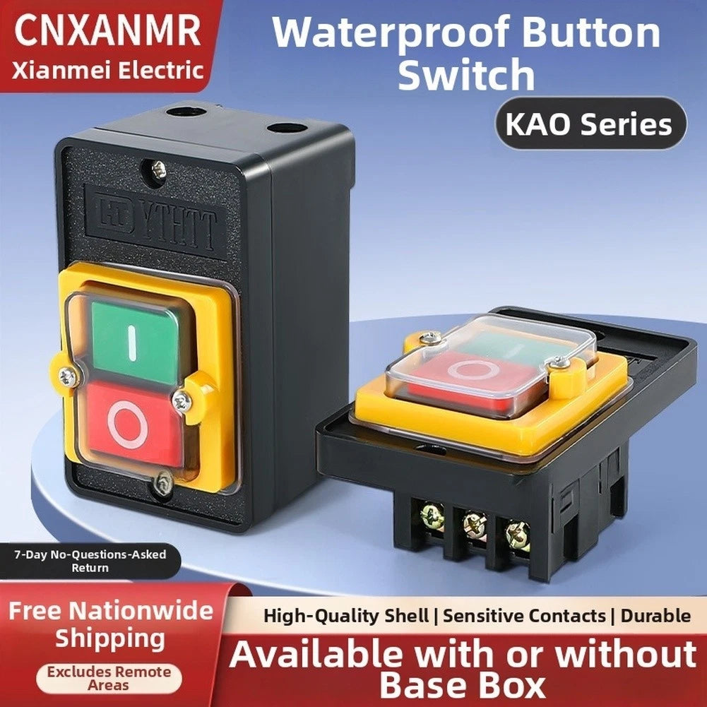 Push Button Switch IP65 Waterproof with Copper Silver Contacts 50 440V AC