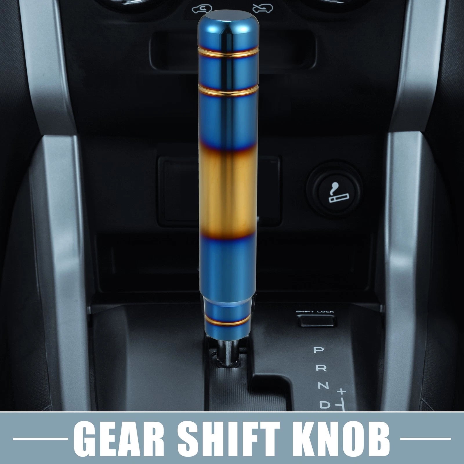 Gear Shift Knob for Universal Vehicles (7" Lever, Blue Gold Tone)