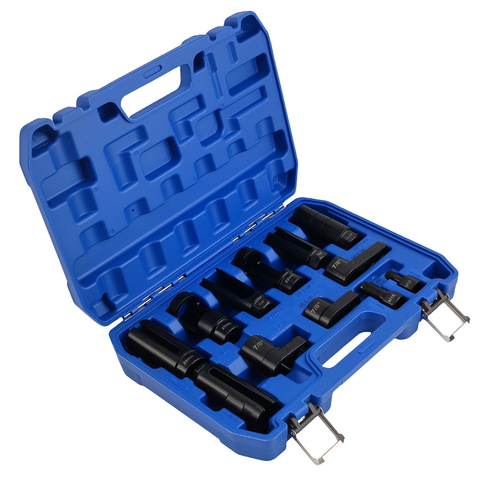 12pc Oxygen Sensor Socket Set 1/2" 3/8" Drive 22mm 27mm 29mm 6-Point 12-Point