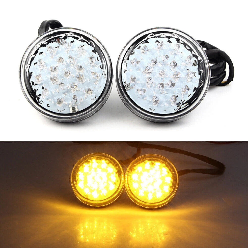 LED Round Smoke Turn Signal Indicator Blinker Light for Motor (12V)