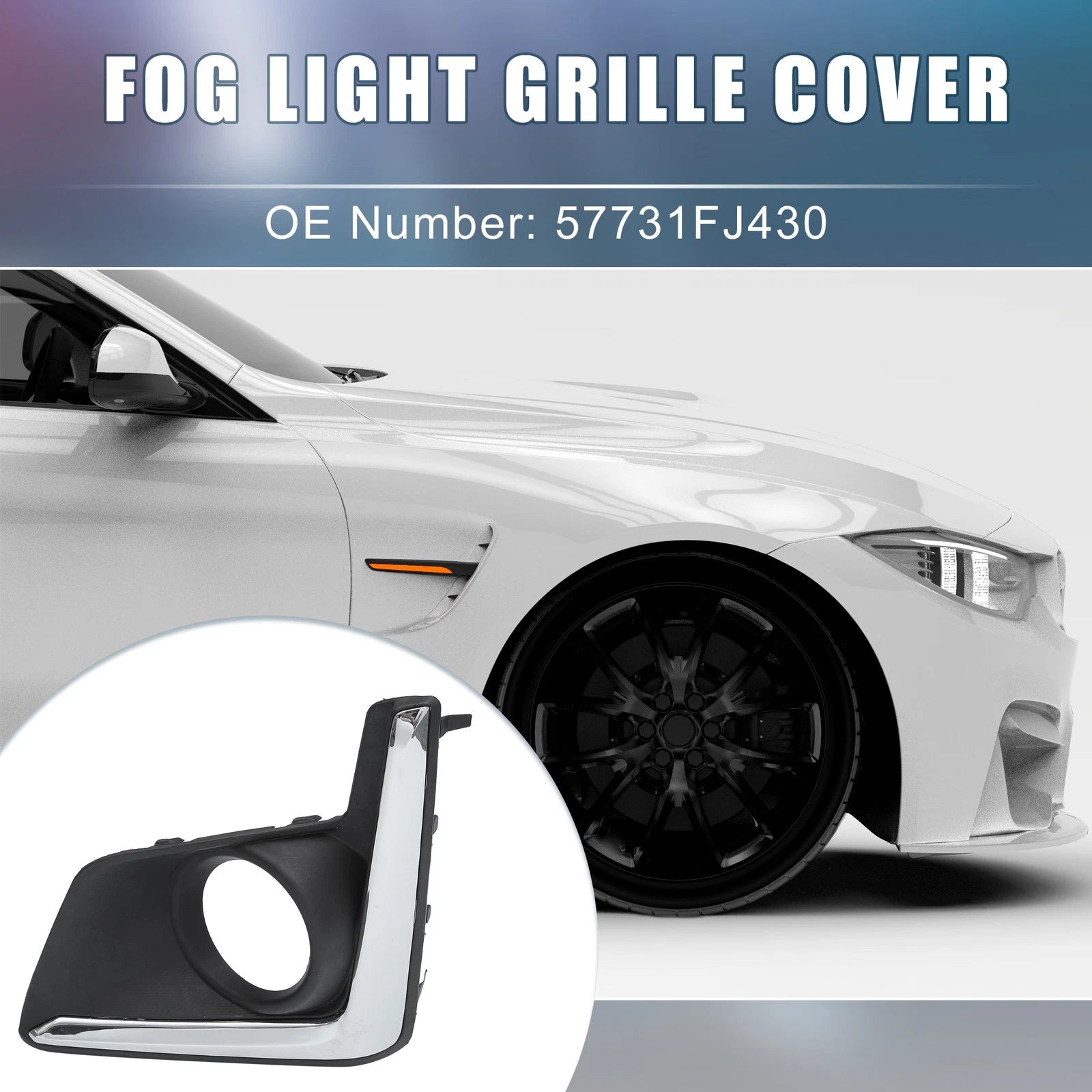 Front Left Fog Light Grille Cover Trim Replacement for Subaru XV Crosstrek (2013–2017)