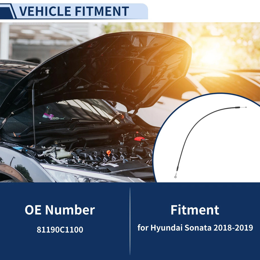 Hood Latch Release Cable for Hyundai Sonata 2018-2019