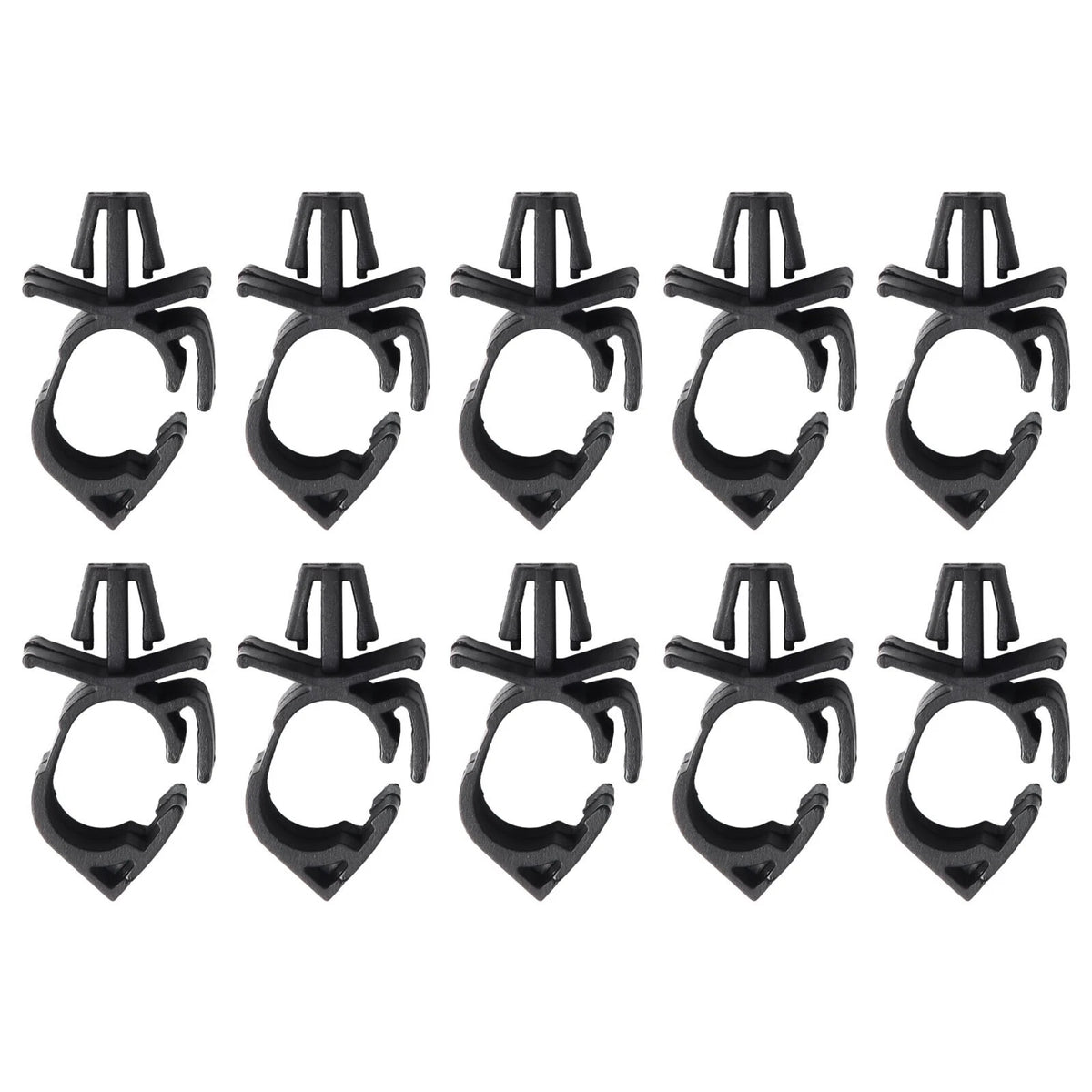 Set of 10 Wire Harness Fastener Lock Clips for Universal Use