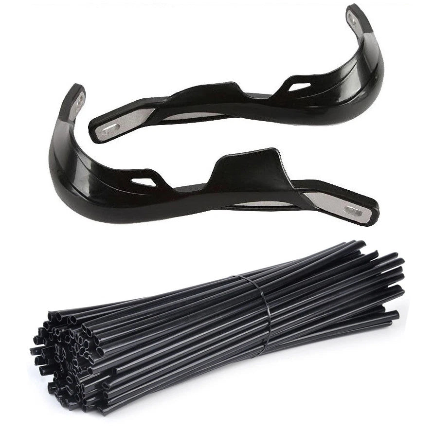Black Hand Guards + Spoke Wrap for CRF80F CRF110F CRF150F CRF125F CRF230F CRF250F