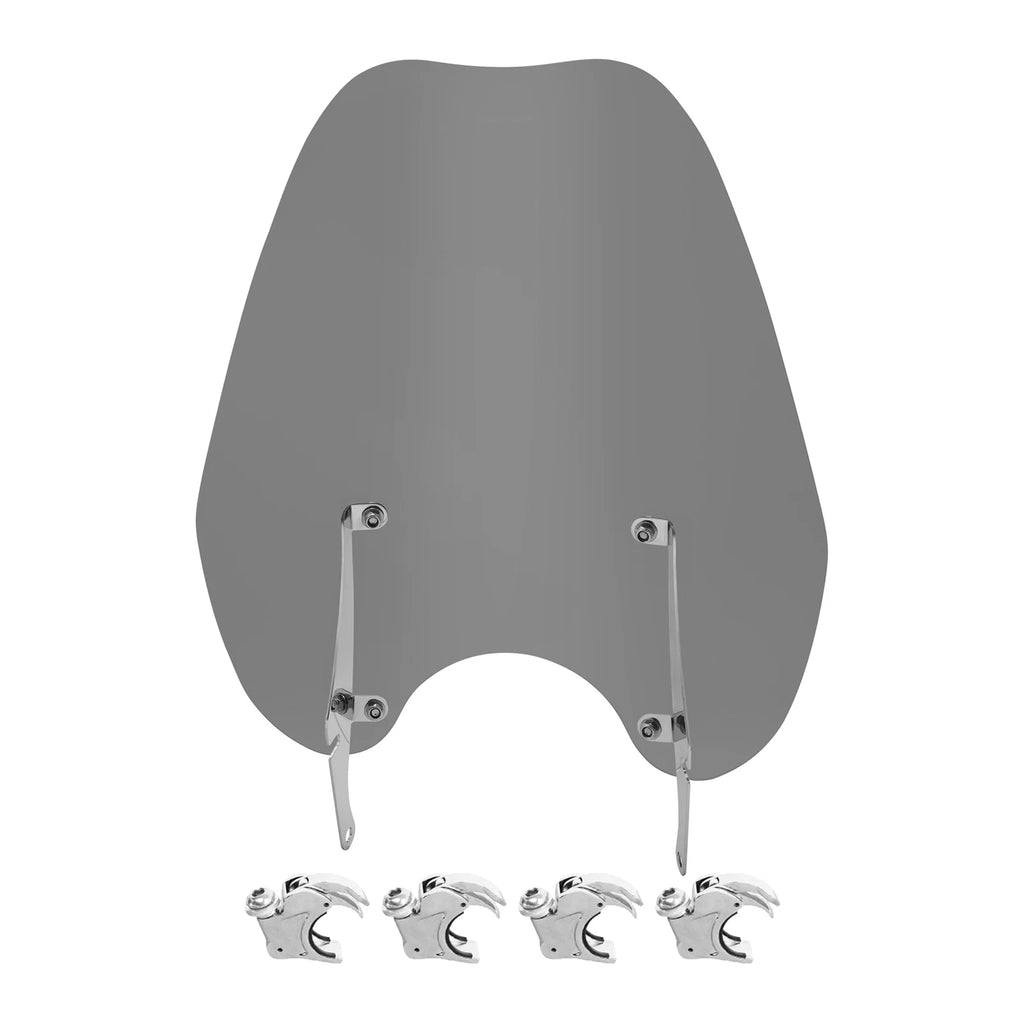 Windshield Windscreen & 41mm Clamps for Harley Softail FXST (1988–2013) Dyna (1993–2005)
