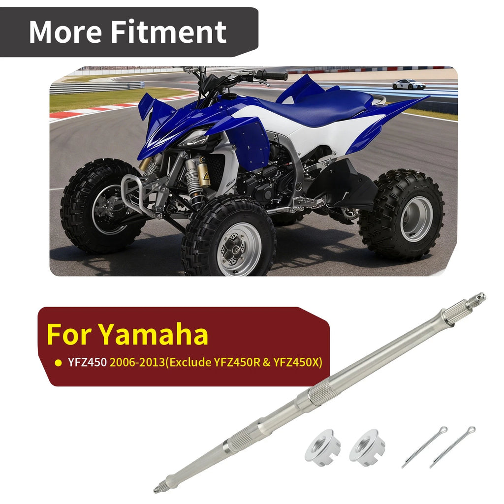 Rear Axle Shaft & Nut & Pin for Yamaha YFZ450 (2006–2013) 5D3-25381-00-00
