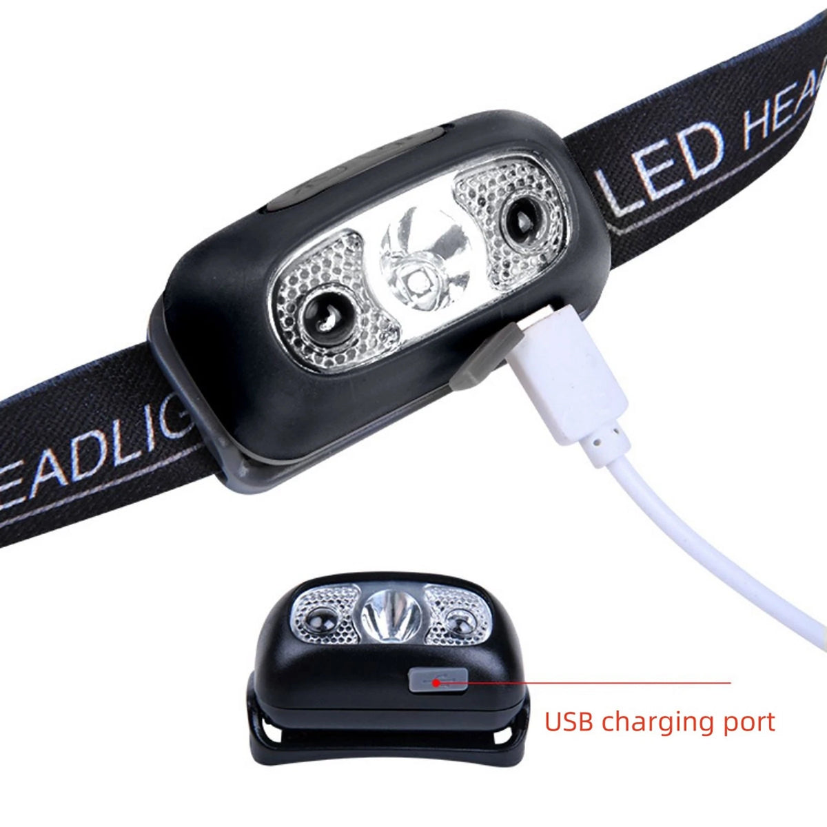 5W LED Headlamp for Universal Use (USB Rechargeable)