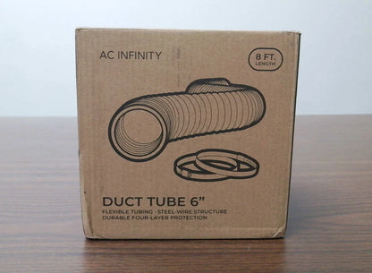 6" Flexible Duct Tubing for AC Infinity AI-DTA6-8 (Open Box)