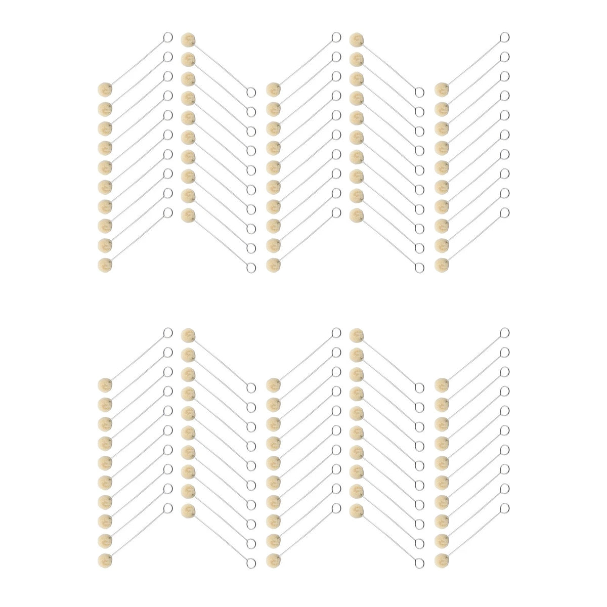 50Pack Wool Ball Brush Dauber for Leathercraft Tool DIY