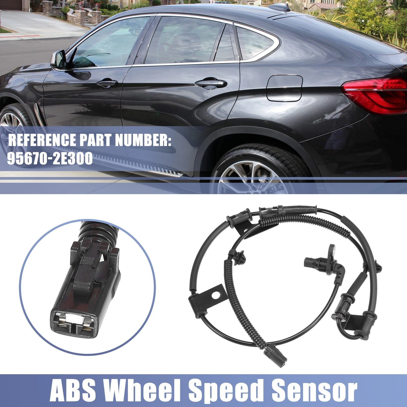 ABS Wheel Speed Sensor Front Left Replacement for Hyundai Tucson (2005–2009)