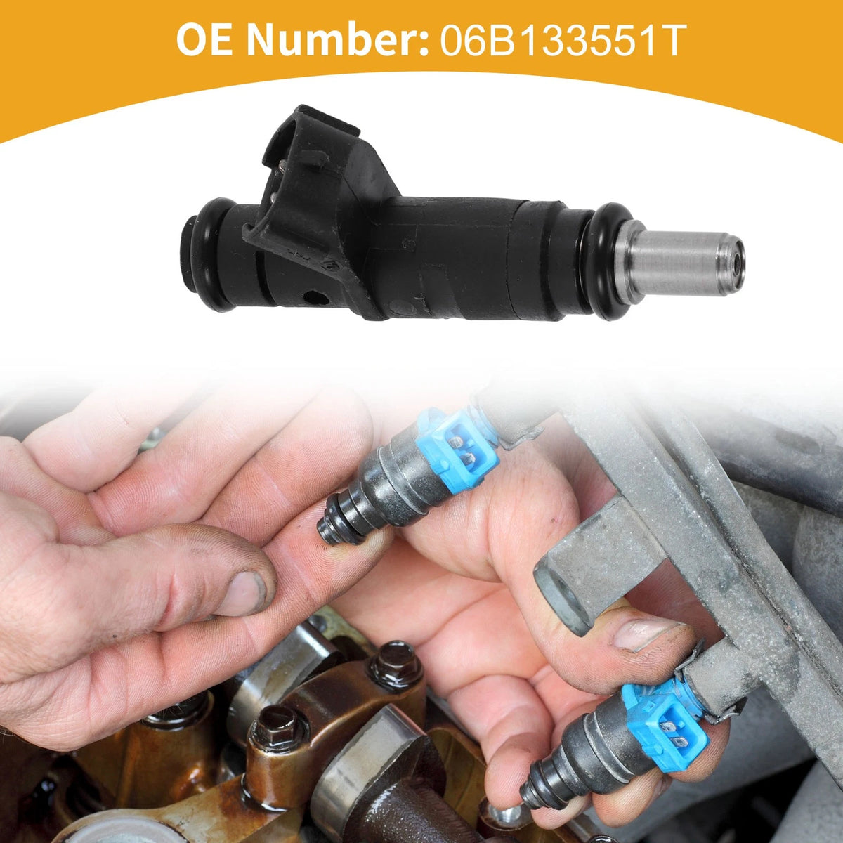 1 Pc No.06B133551T Fuel Injector for Audi A4 (2008–2012)