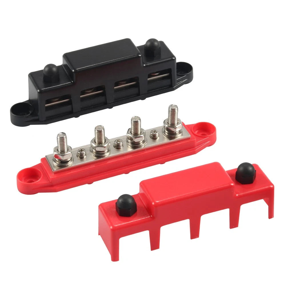 4 Stud Power Distribution Block for Boat RV Truck Camper (5/16")