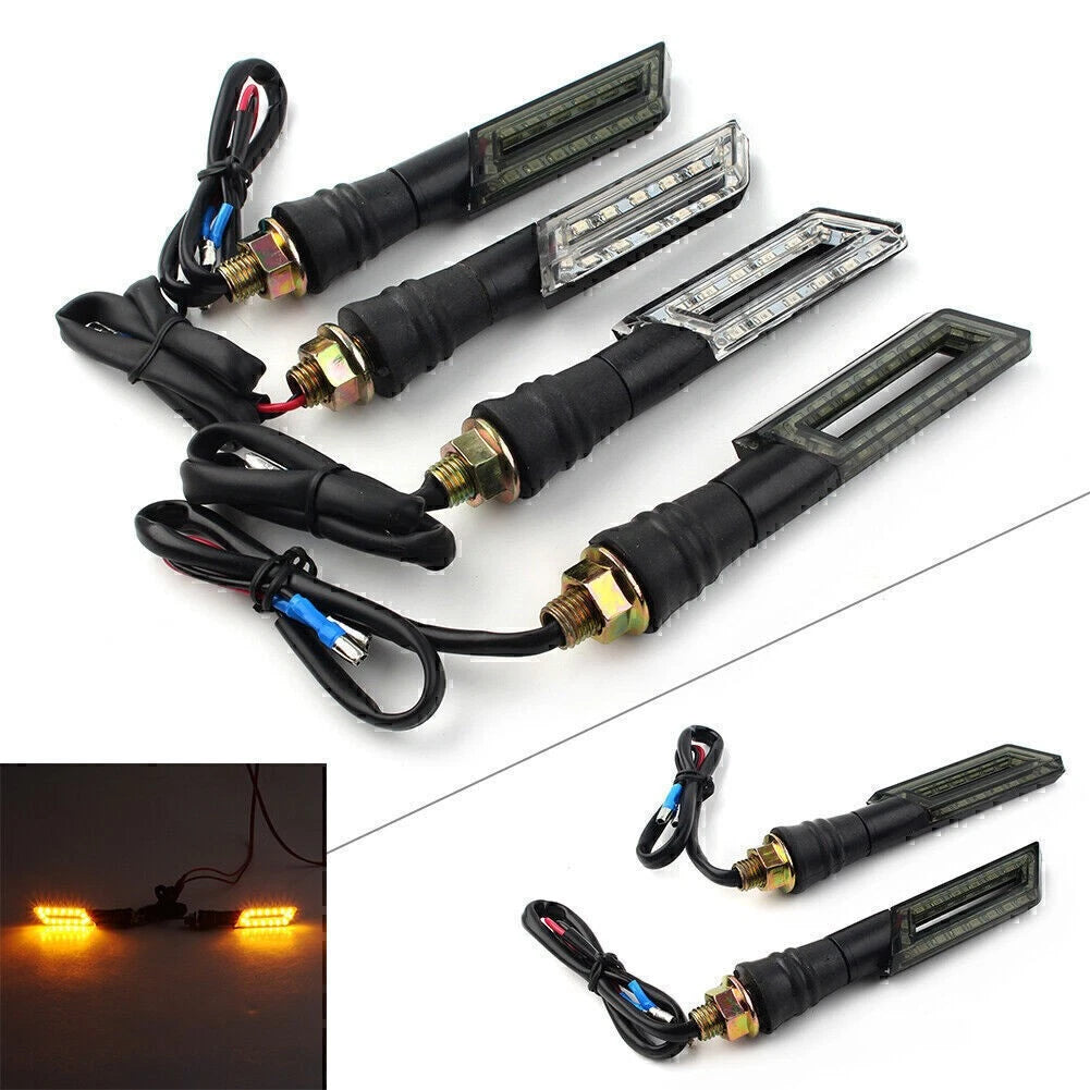 2X LED Turn Signal Indicators for Universal Fit 12V Amber Light